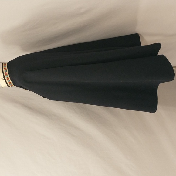 Vintage Wool Cape Navy Blue w Red Lining Nurse w Trim Cover Quality moth damage - Picture 3 of 16